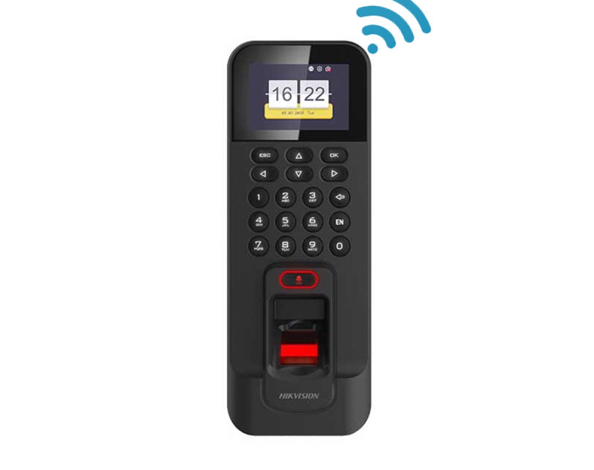 Máy Chấm Công Vân Tay + Thẻ Mifare, Màn hình LCD 2.4 inch SH-K1T9804AMF   (DS-K1T804AMF)  (Có Wifi)