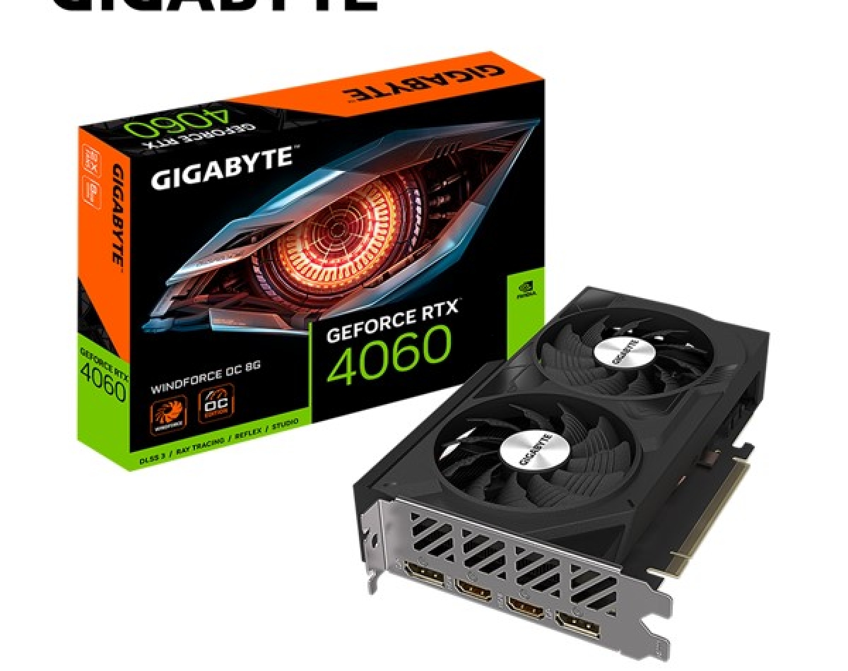 Card màn hình Gigabyte RTX 4060 Windforce OC 8GB GV-N4060WF2OC-8G