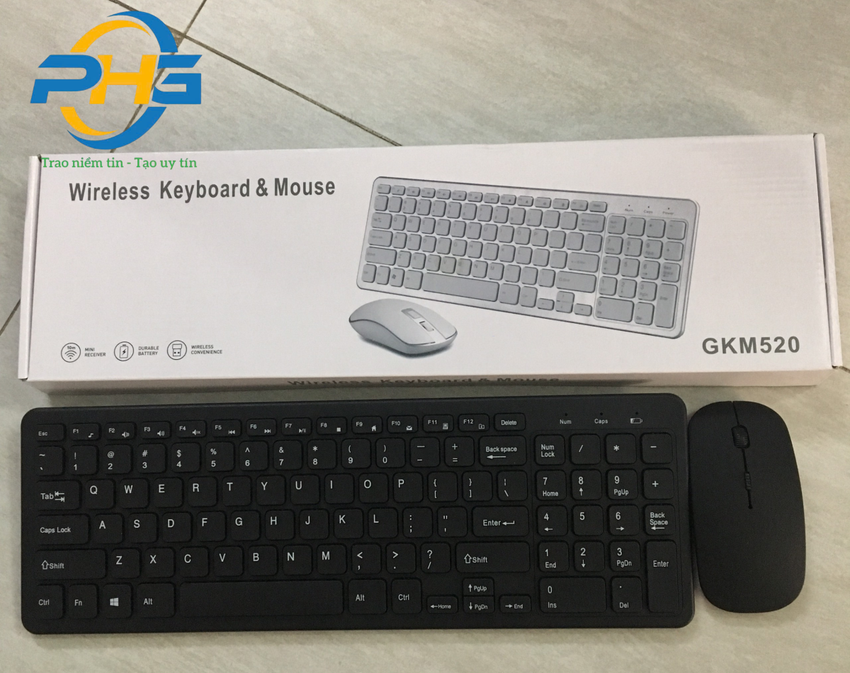 Combo Bàn phím + chuột không dây GKM520