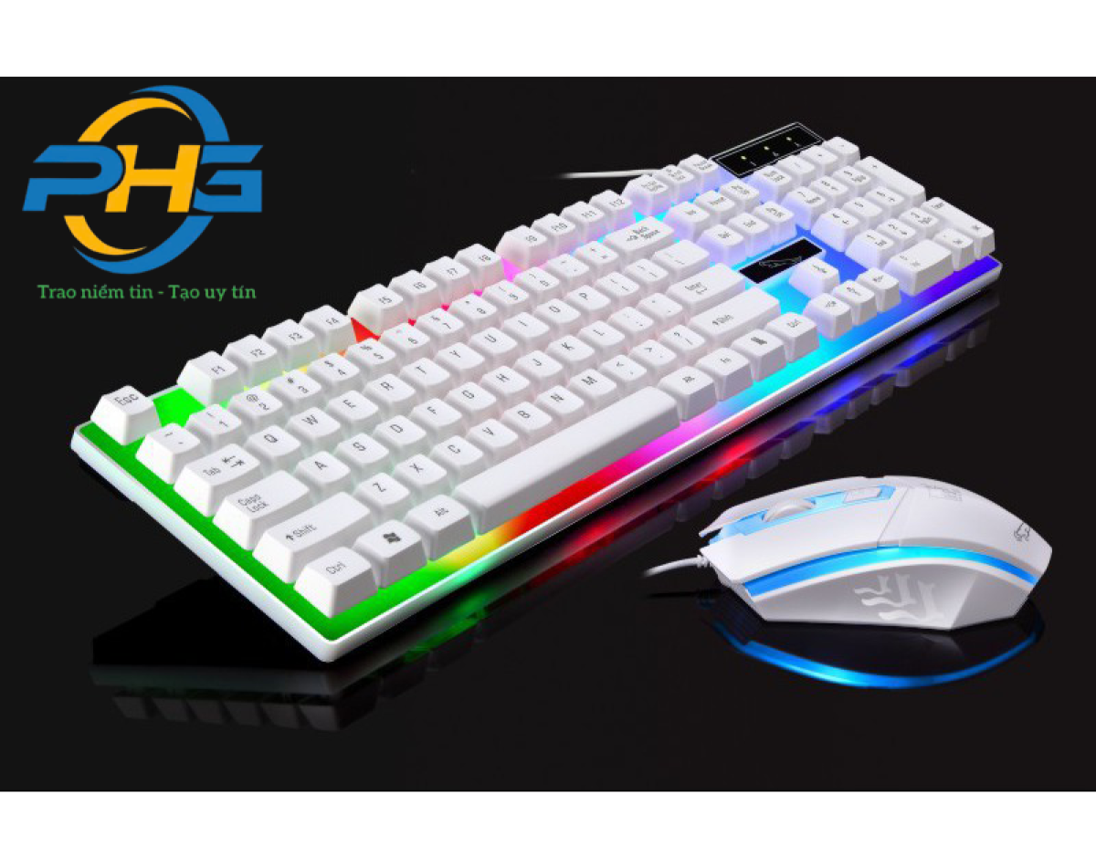 Combo Phím chuột giả cơ G21 White