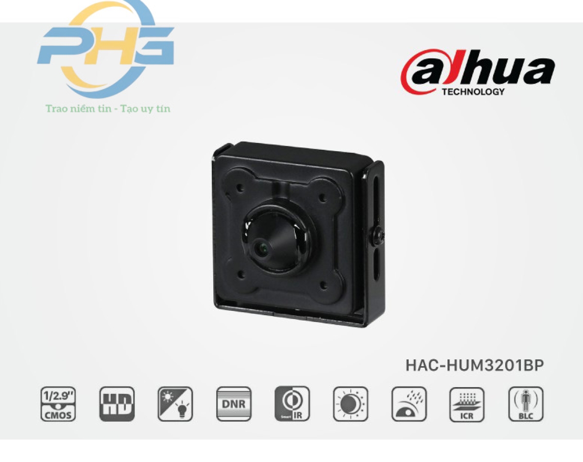 Camera HDCVI PINHOLE 2.0MP Dahua DH-HAC-HUM3201BP-P