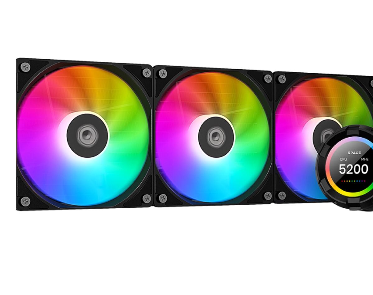 BỘ TẢN NHIỆT NƯỚC ID-COOLING SPACE SL360 XE ARGB  2.1"" IPS LCD screen with 480x480 resolution - 600 nit - 24-Bit Color Depth, 16.7 Million Colors customization