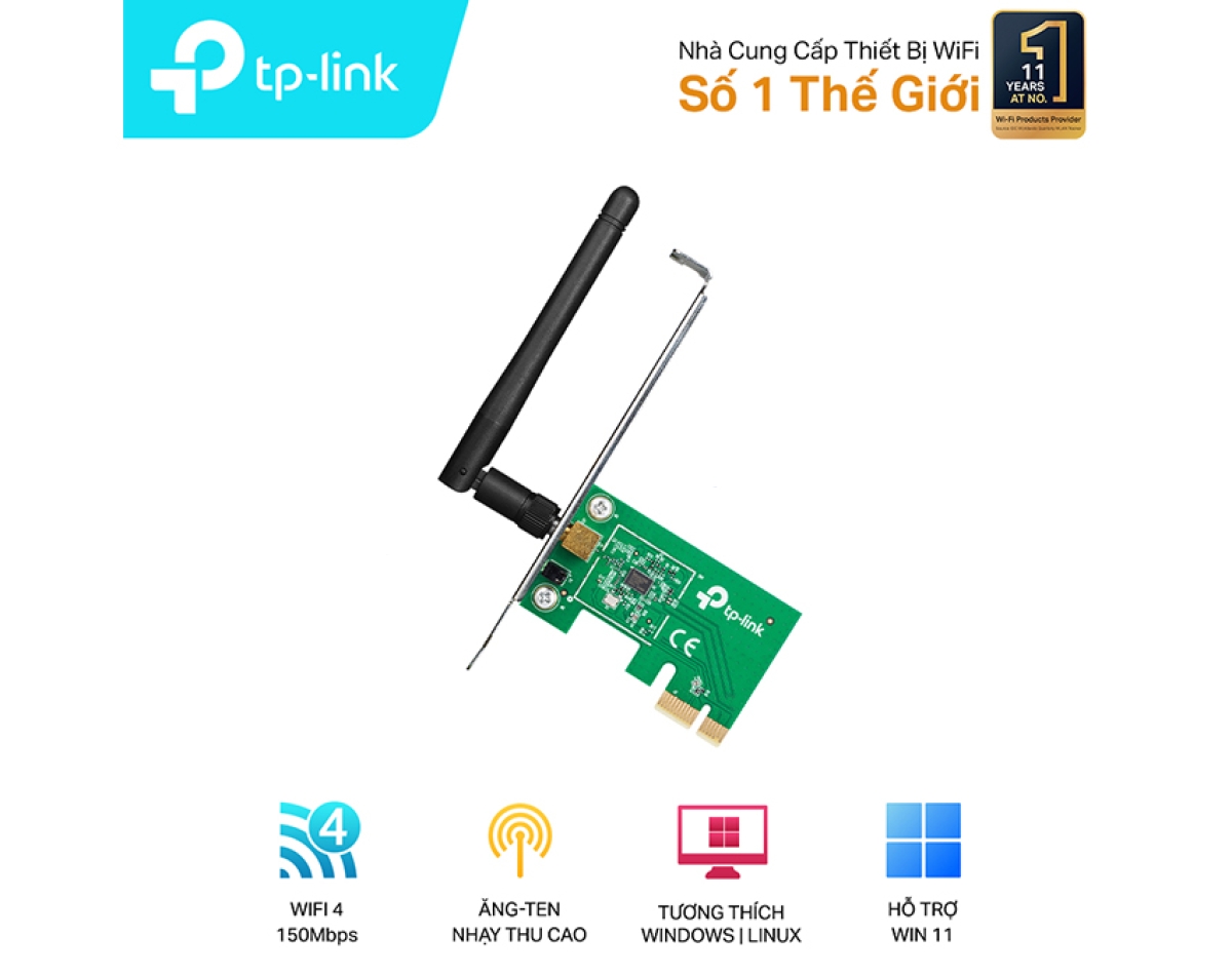 Card mạng không dây PCI Express TP-Link TL-WN781ND Wireless N150Mbps