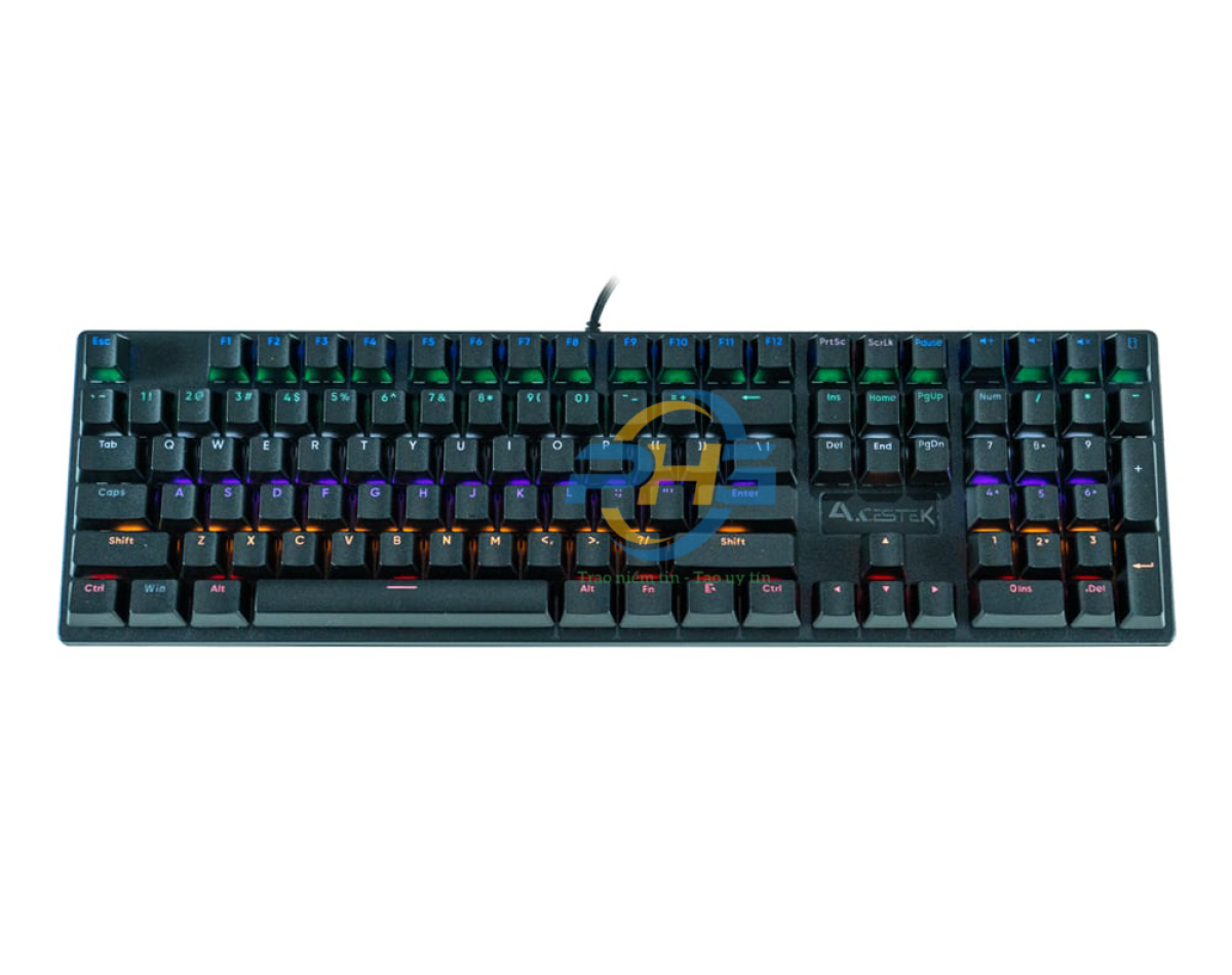 Bàn phím cơ Asestek AK108 Đen - Led