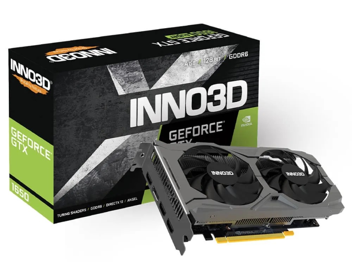VGA INNO3D GTX 1650 4G GDDR6 TWIN X2 OC V3 2 FAN Chính hãng 
