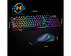 Combo chuột phím T-Wolf TF200 USB Led 7 màu