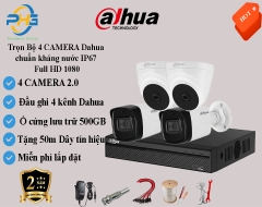 Trọn bộ 4 Camera DAHUA 2.0 MP