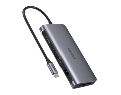 Bộ chuyển đổi Type C sang 3 USB 3.0 + HDMI + VGA + LAN + SD/TF + hỗ trợ nguồn Type C Ugreen 40873 (Liên hệ nhân viên kinh doanh để được giá tốt hơn)