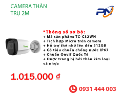 CAMERA THÂN TRỤ 2M