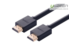 Cable HDMI 25m Ugreen 10113 chuẩn 1.4 4K * 2K HD104 (Dây tròn trơn đen, hàng cao cấp)