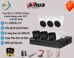 Trọn bộ 6 Camera DAHUA 2.0 MP