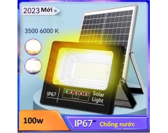 Đèn năng lượng mặt trời 100W ánh sáng vàng LP100SLV (Tấm Poly)