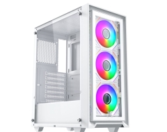 Case Xigmatek FLY II ARTIC 3GF (EN44670) - GAMING ATX, KÈM 03 FAN XIGMATEK G20F - Màu trắng