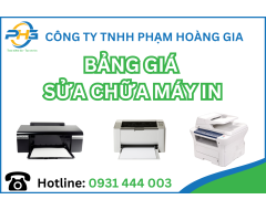 Bảng giá dịch vụ sửa chữa máy in 
