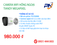 Camera IP Wifi TIANDY 2.0 Megapixel