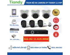 TRỌN BỘ 6 CAMERA IP TIANDY 2.0MP