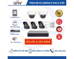 TRỌN BỘ 5 CAMERA IP UNV 2.0MP