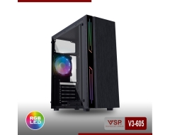 Case VSP V3-605 Có Sẵn LED RGB Và nắp hông trong suốt