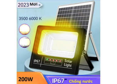 Đèn năng lượng mặt trời 200W ánh sáng vàng LP200SLV (Tấm Poly)