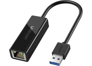 Bộ chuyển USB 3.0 sang Lan Ugreen 20256 tốc độ 10/100/1000Mbps màu đen