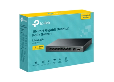 Switch TP-Link Litewave LS1210GP 10 cổng với 8 cổng PoE