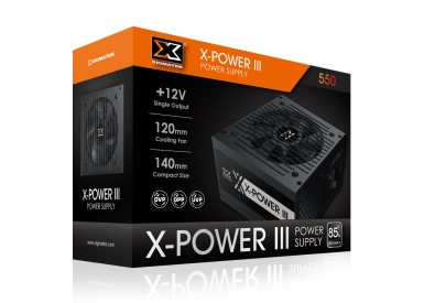 Nguồn CST XIGMATEK X-POWER III 550 500W Chính hãng (2x4+4pin, 6+2pin, Dây dài, Kèm dây nguồn)